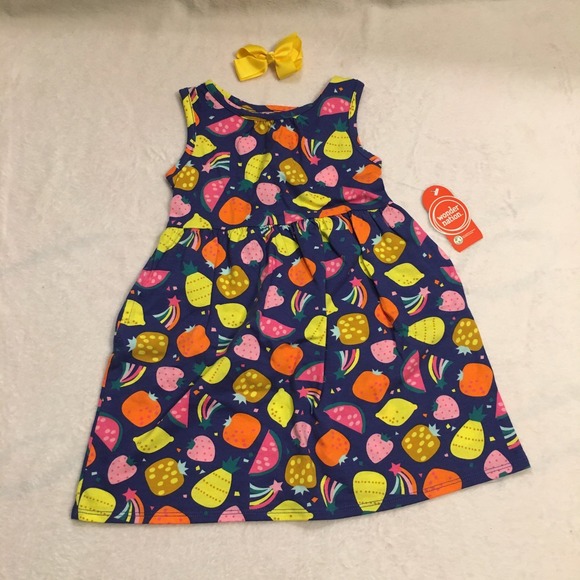 Cat & Jack Other - New with tags girls Sun Dress 3t with hair bow bundle
